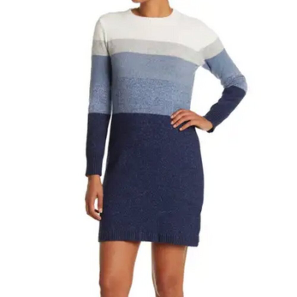 ELIZA J Colorblock Stripe Sweater Dress
